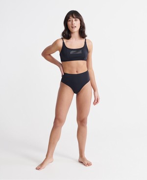 Superdry Edit High Waist Bikini Női Fürdőruha Fekete | NOCGL1832